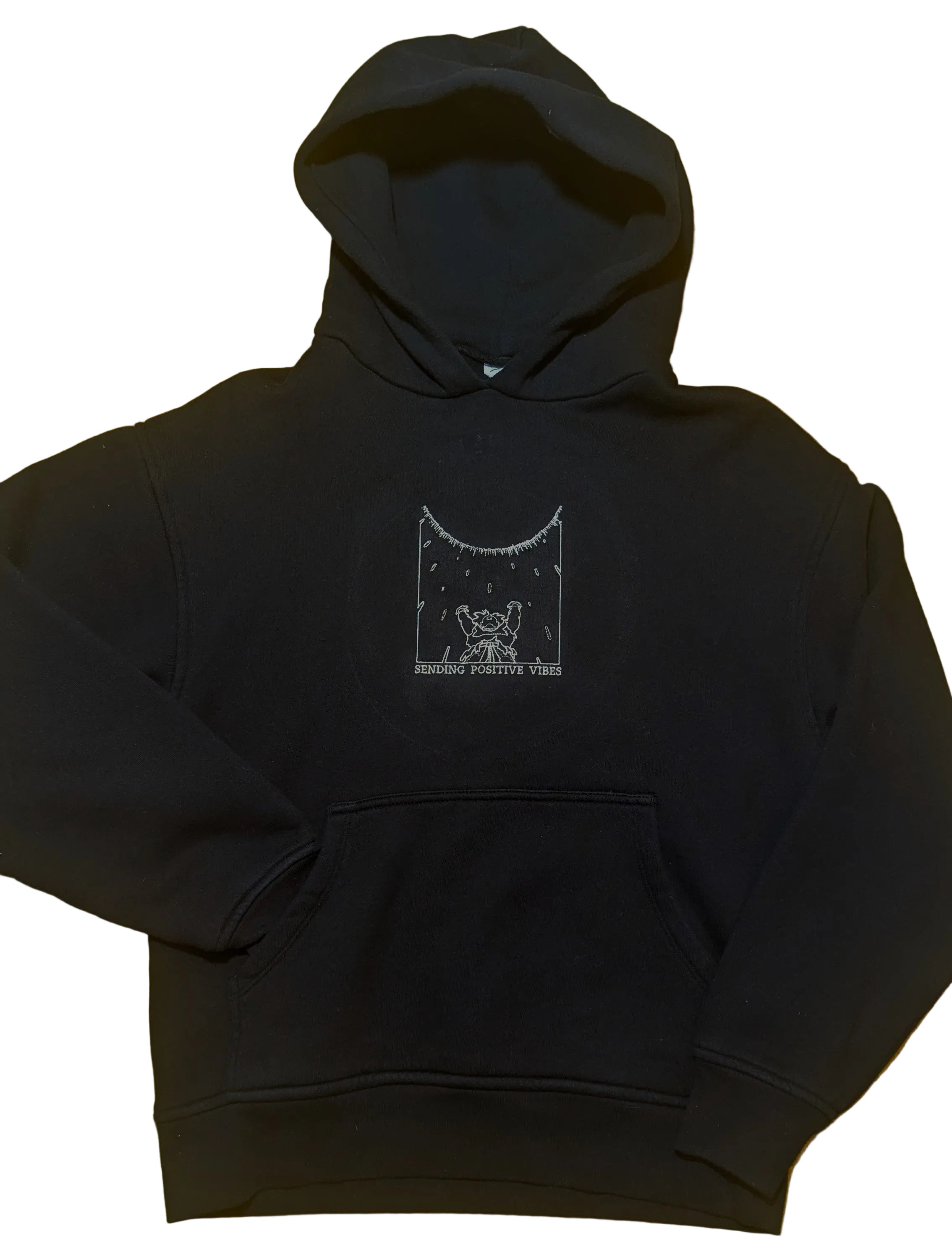 Hoodie- Goku, Sending Positive Vibes: Heavyweight Oversized 100% Cotton (Large and XL)