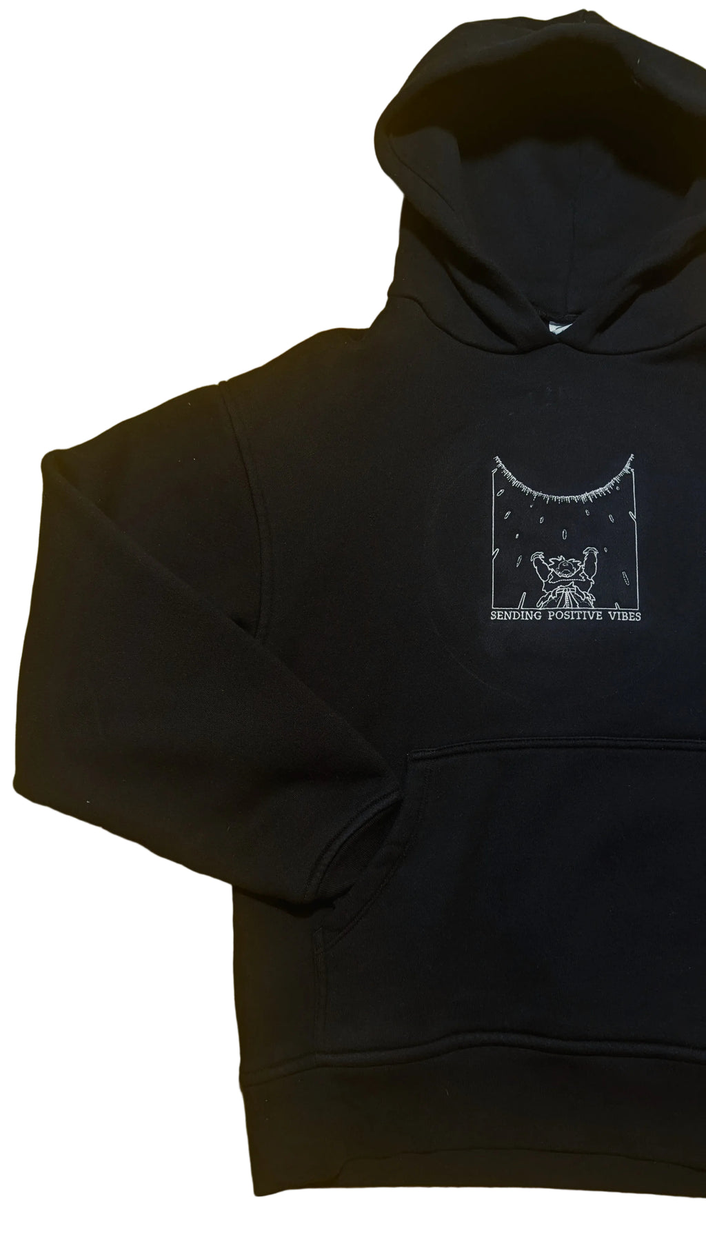 Hoodie- Goku, Sending Positive Vibes: Heavyweight Oversized 100% Cotton (Large and XL)