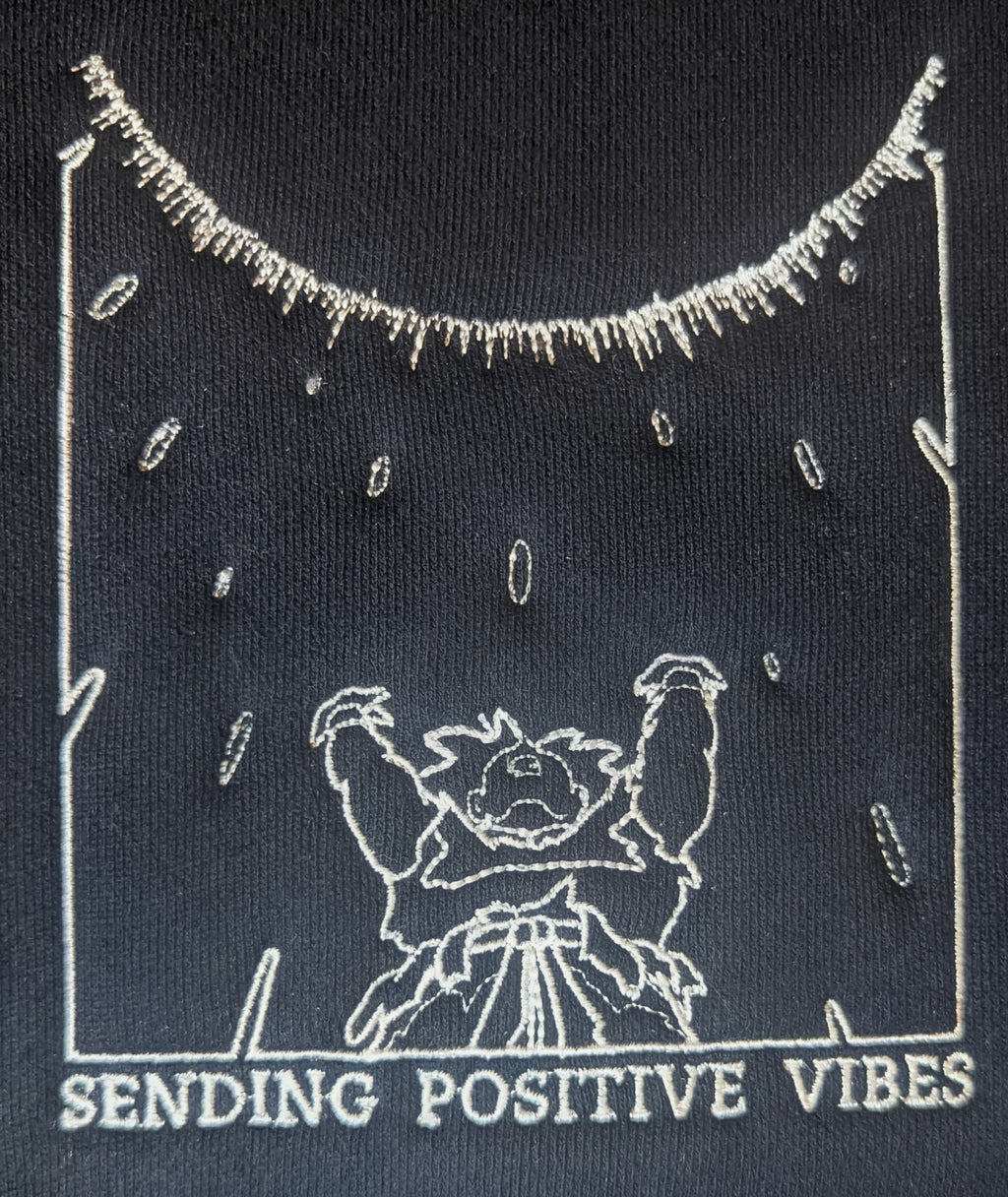 Hoodie- Goku, Sending Positive Vibes: Heavyweight Oversized 100% Cotton (Large and XL)