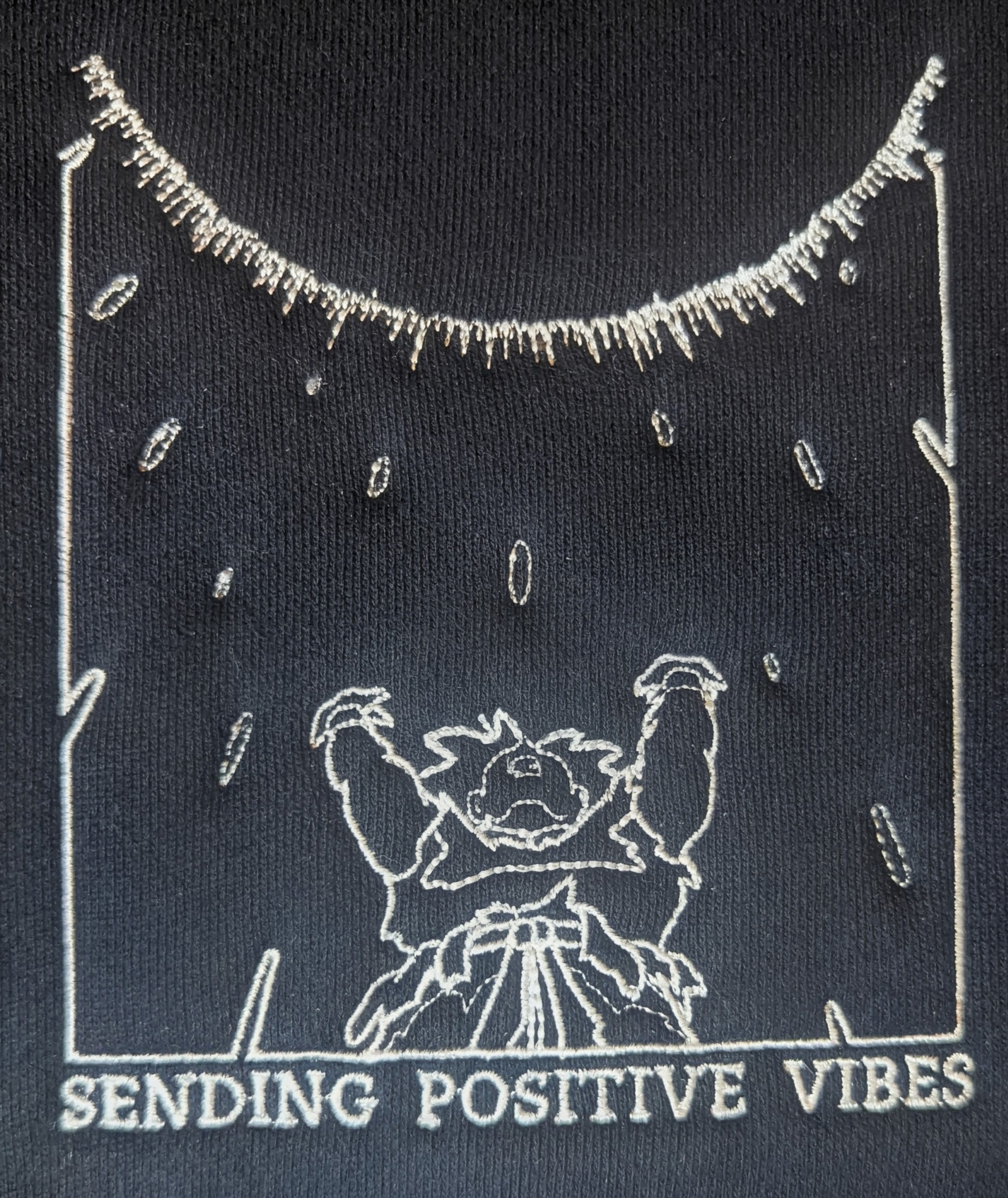 Hoodie- Goku, Sending Positive Vibes: Heavyweight Oversized 100% Cotton (Large and XL)