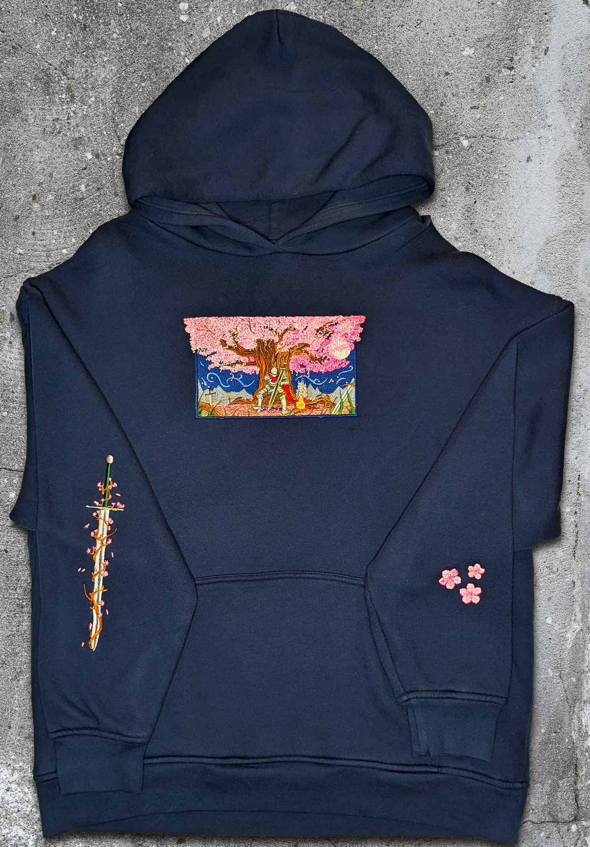 Sakura Knight Hoodie - Navy