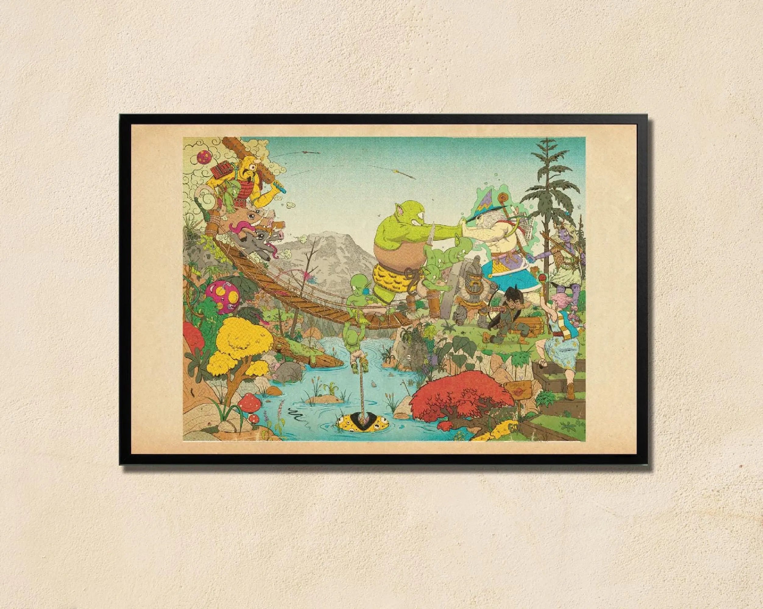 Art Print- Dnd fantasy illustration poster, 11x17 dungeon decor