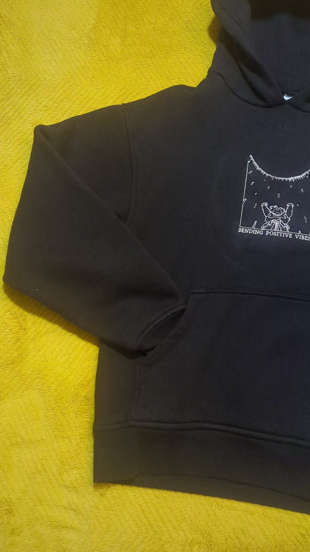 Hoodie- Goku, Sending Positive Vibes: Heavyweight Oversized 100% Cotton (Large and XL)