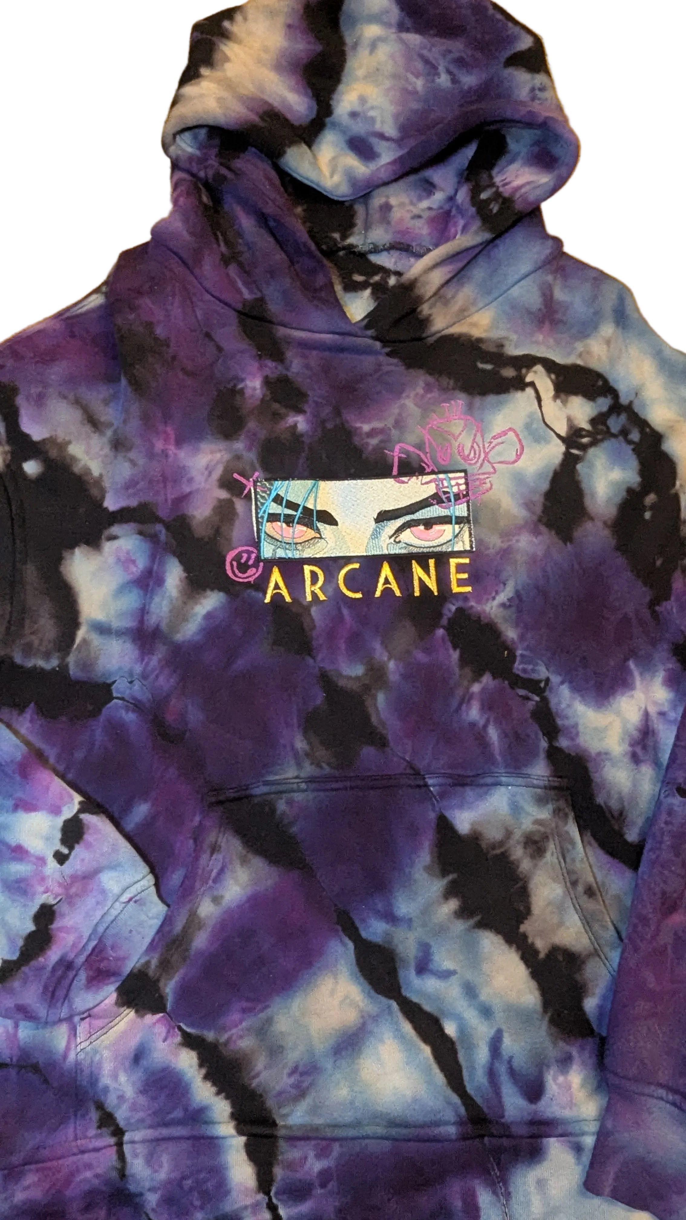 Hoodie- Arcane, League of Legends, Jinx: Oversized Heavyweight 100% Cotton (Small)