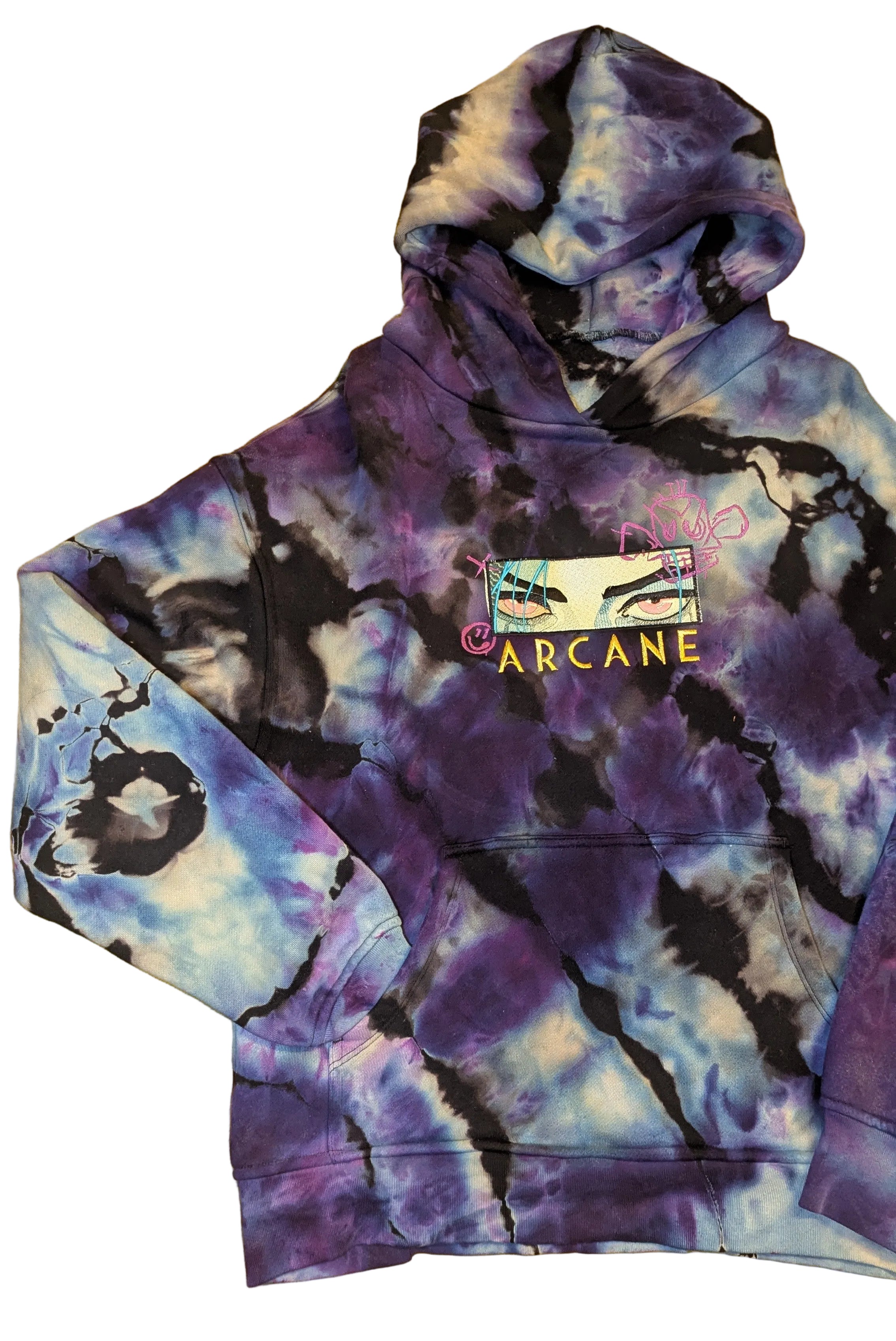 Hoodie- Arcane, League of Legends, Jinx: Oversized Heavyweight 100% Cotton (Small)