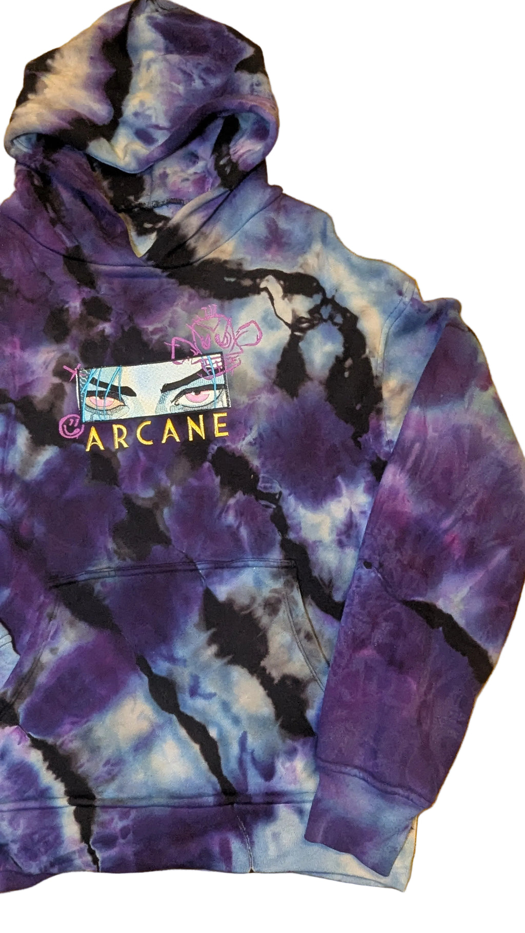 Hoodie- Arcane, League of Legends, Jinx: Oversized Heavyweight 100% Cotton (Small)