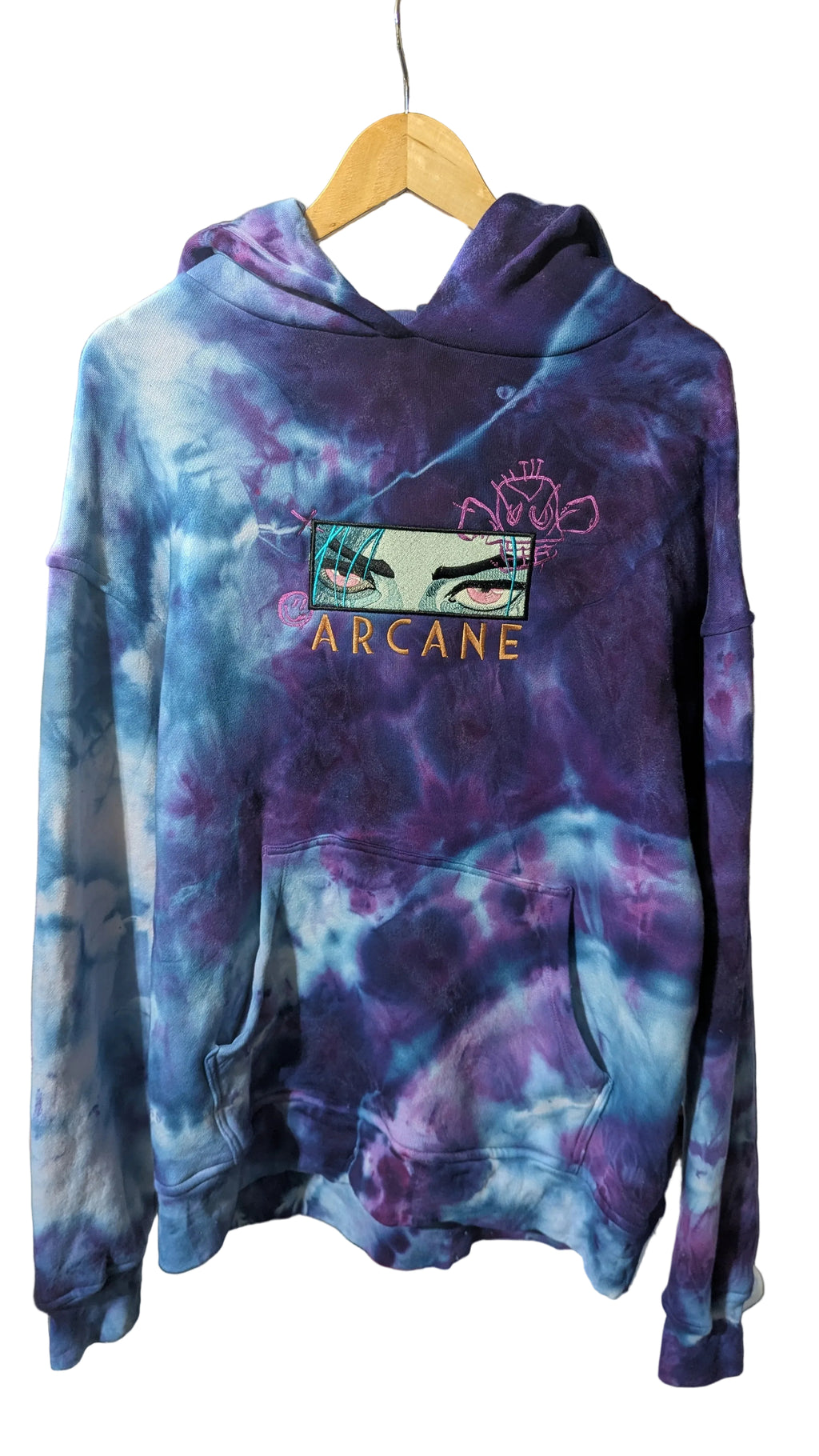 Hoodie- Arcane, League of Legends, Jinx: Oversized Heavyweight 100% Cotton (Medium)