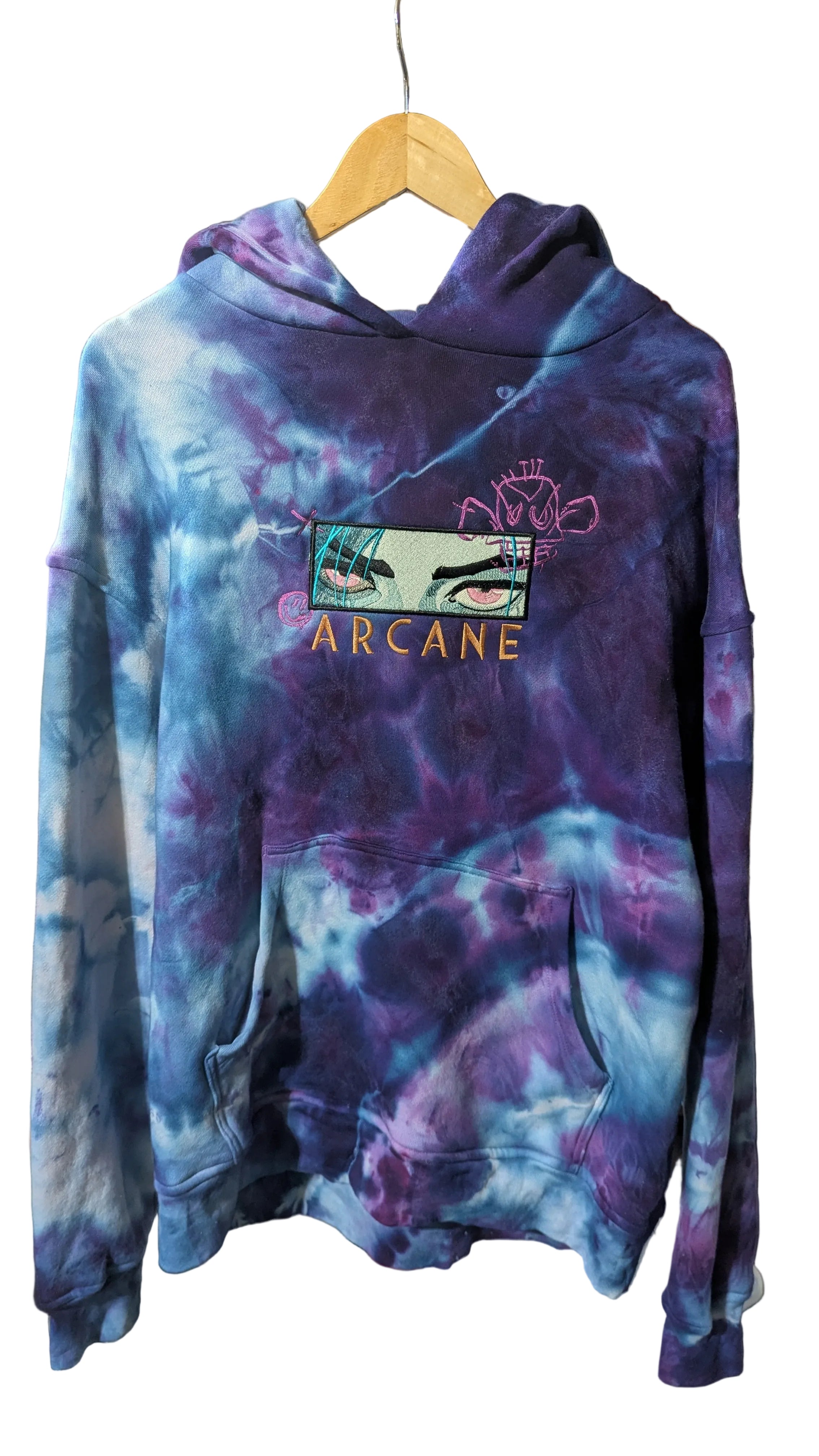 Hoodie- Arcane, League of Legends, Jinx: Oversized Heavyweight 100% Cotton (Medium)